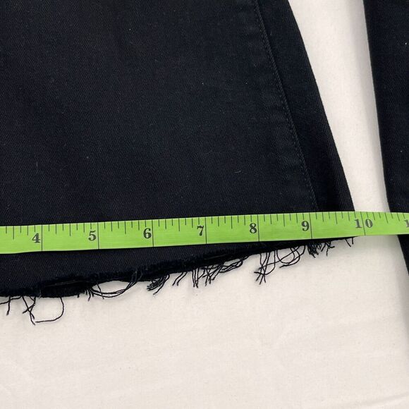 Hidden Jeans Womens 26 Black Flare Leg Stretch Button-Fly Raw Hem Bell Bottoms - Picture 12 of 12